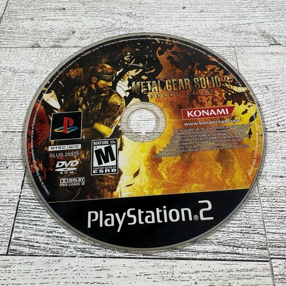 Metal Gear Solid 3: Snake Eater Sony PlayStation 2, 2004, Complete with Manual